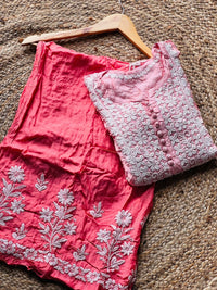 Chadi Muslin Luxurious Set - chikankariofficial