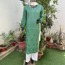 Chanderi Ombre Straight Kurta - chikankariofficial