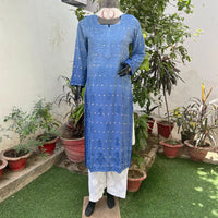 Chanderi Ombre Straight Kurta - chikankariofficial