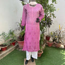 Chanderi Ombre Straight Kurta - chikankariofficial