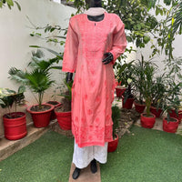 Chanderi Ombre Straight kurtis - chikankariofficial
