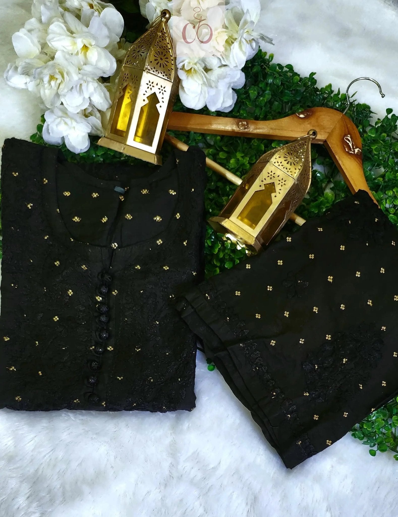 Chanderi Teeki Set ( Deepa Special) - chikankariofficial