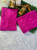 Chanderi Teeki Set ( Deepa Special) - chikankariofficial