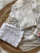 Chikankari fabric 36 / white Most Beloved Article Rayon Mukaish