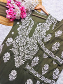 Chikankari Flower Embroidered sets - chikankariofficial