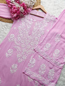 Chikankari Flower Embroidered sets - chikankariofficial