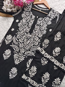 Chikankari Flower Embroidered sets - chikankariofficial
