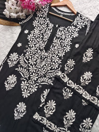 Chikankari Flower Embroidered sets - chikankariofficial