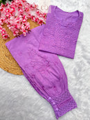 Chikankari Official 36 / purple Summer Special Afgani combo