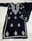 Chikankari Official 38 / black Soft Rayon Co ord Set