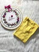 Chikankari Official 38 / yellow Summer Refreshing Rayon Short Tops