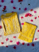 Chikankari Official 42 / yellow Soft & Comfy Rayon Co ord