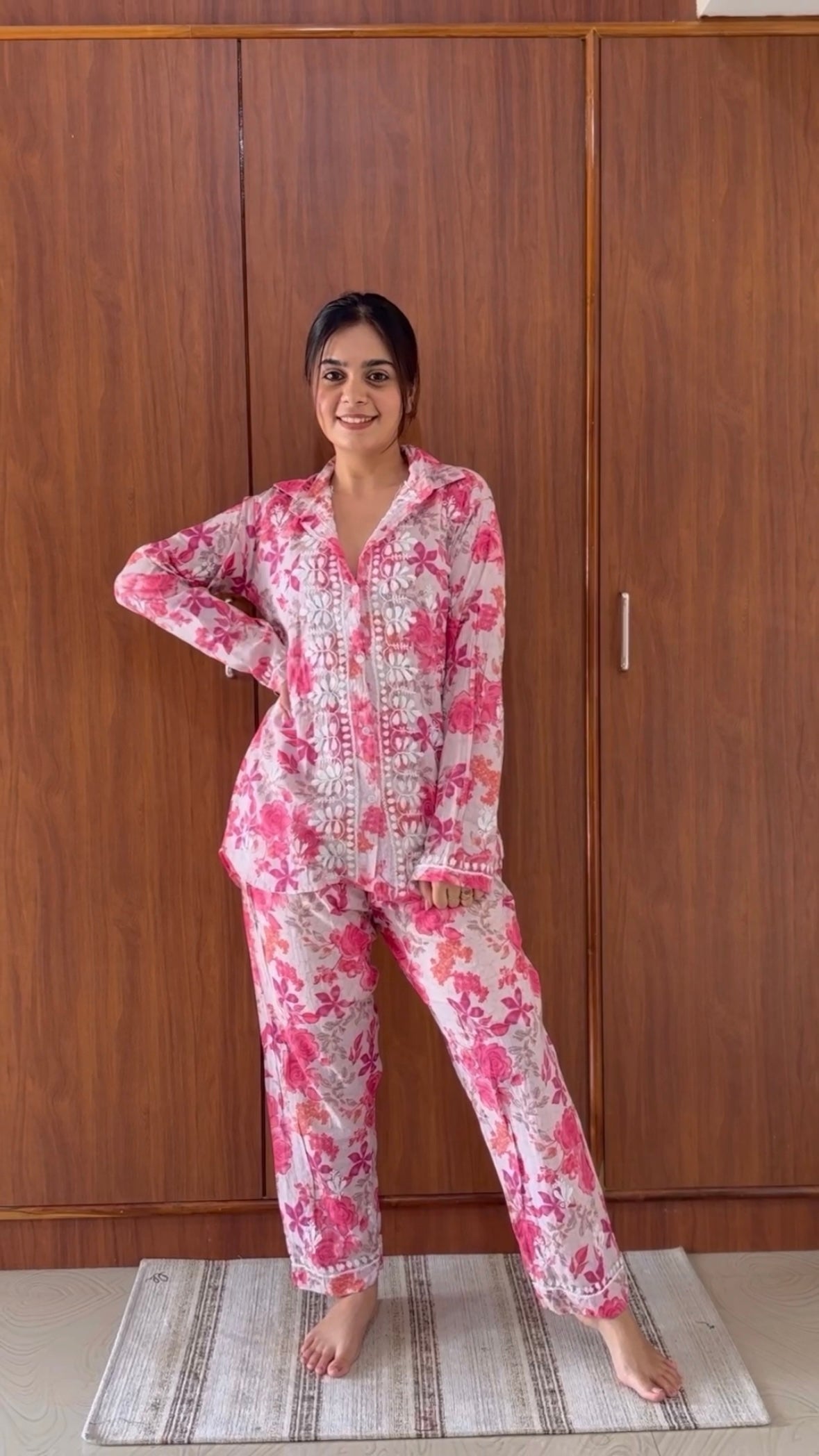 Beautiful Printed co-ord Designer Sleves Santoshi Special