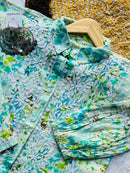 Chikankari Official Beautiful Printed co-ord Designer Sleves Santoshi Special