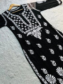 Chikankari Official Clothing 38 / Black Premium Modal Cotton