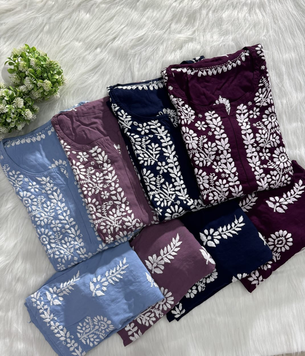 Chikankari Official Rayon new concept Plazzo Combo