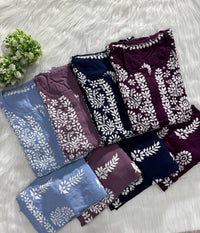 Chikankari Official Rayon new concept Plazzo Combo