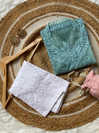 Chikankari Official Summer Special Light Weight Ombre Dyed Short Top