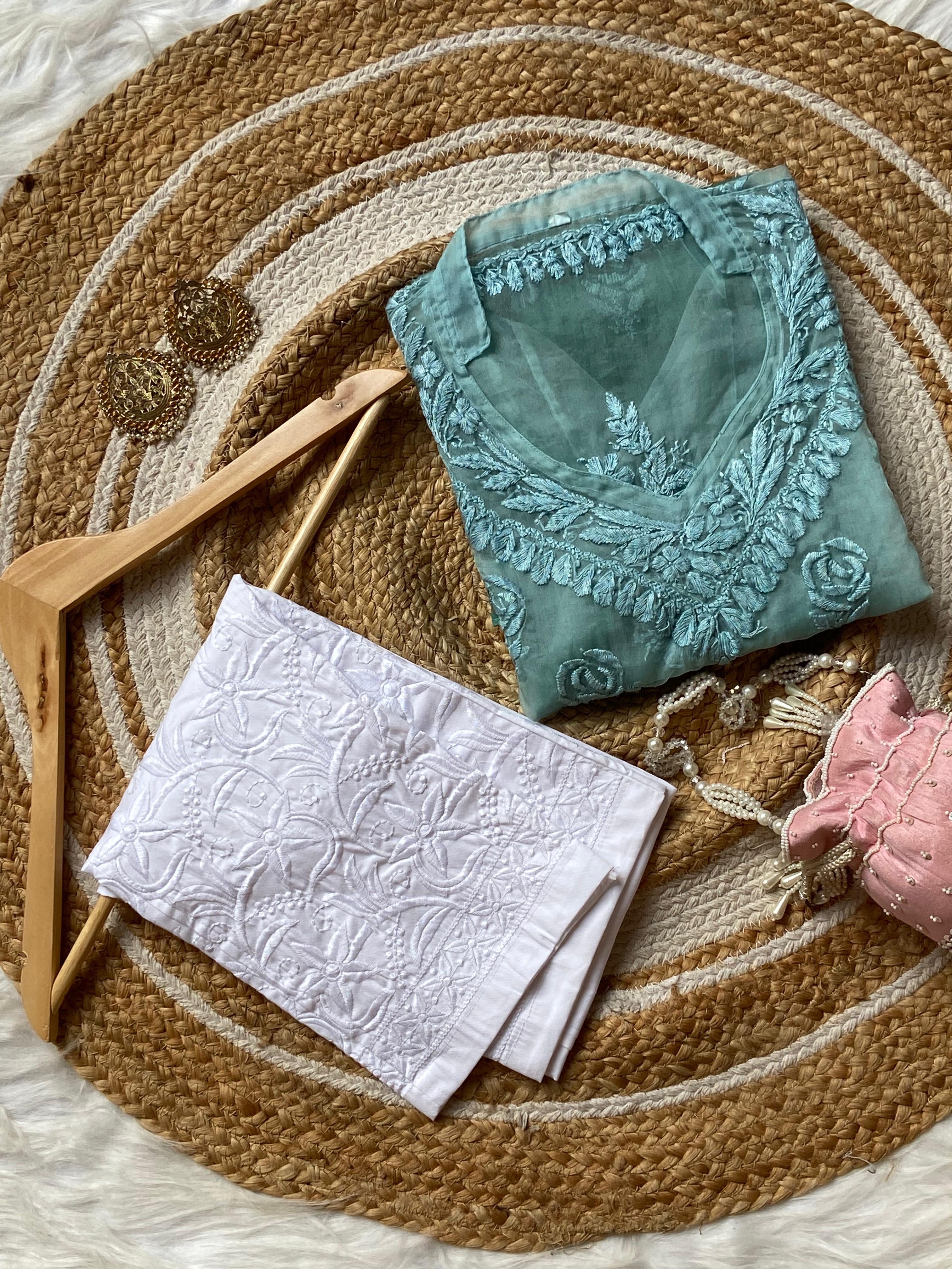 Chikankari Official Summer Special Light Weight Ombre Dyed Short Top