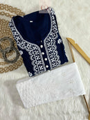 Chikankari Pocket Gown - chikankariofficial