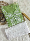 Chikankari Pocket Gown - chikankariofficial