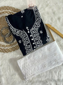 Chikankari Pocket Gown - chikankariofficial