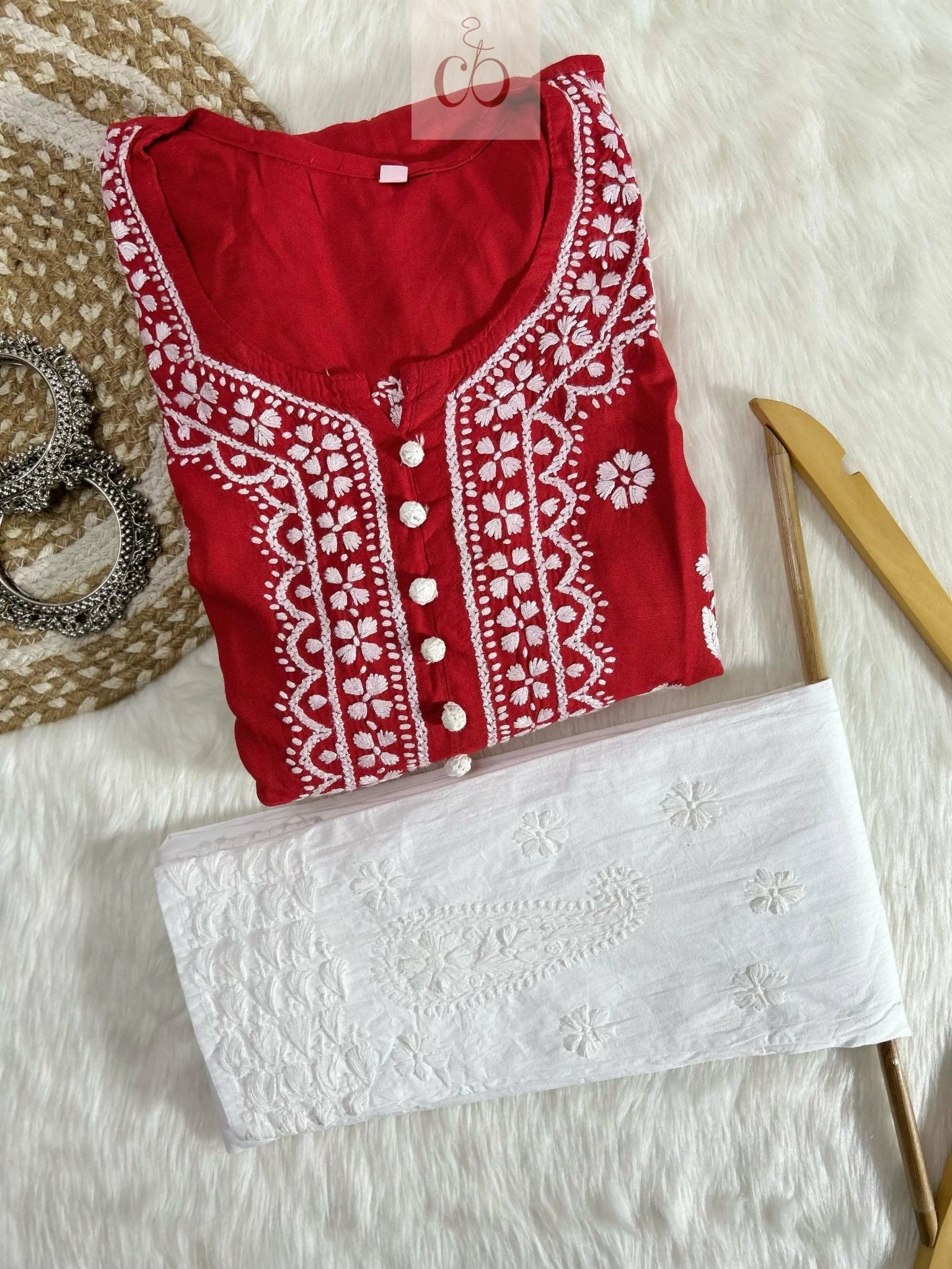 Chikankari Pocket Gown - chikankariofficial