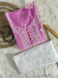 Chikankari Pocket Gown - chikankariofficial