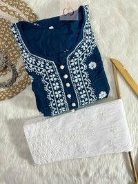 Chikankari Pocket Gown - chikankariofficial