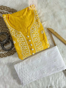 Chikankari Pocket Gown - chikankariofficial