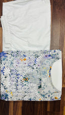 chikankariofficial 38 / blue Heavy Cotton With Digital Print Chikankari Embroidery Work Combo