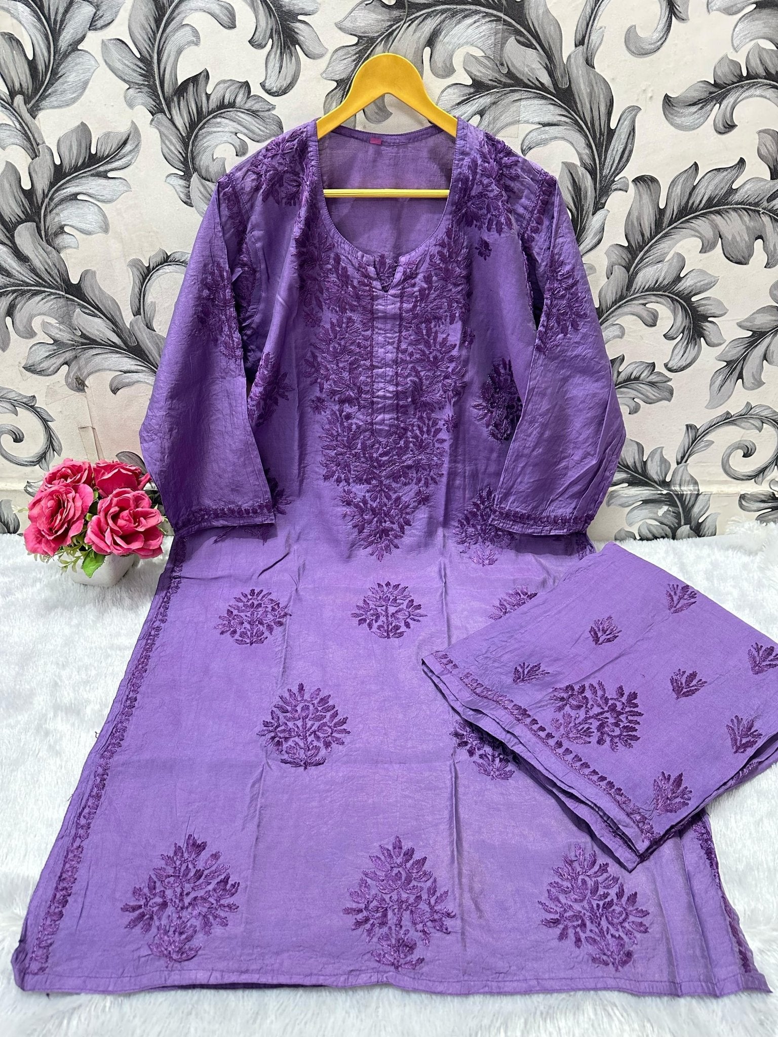 Pure Chanderi Kurti & Plazzo