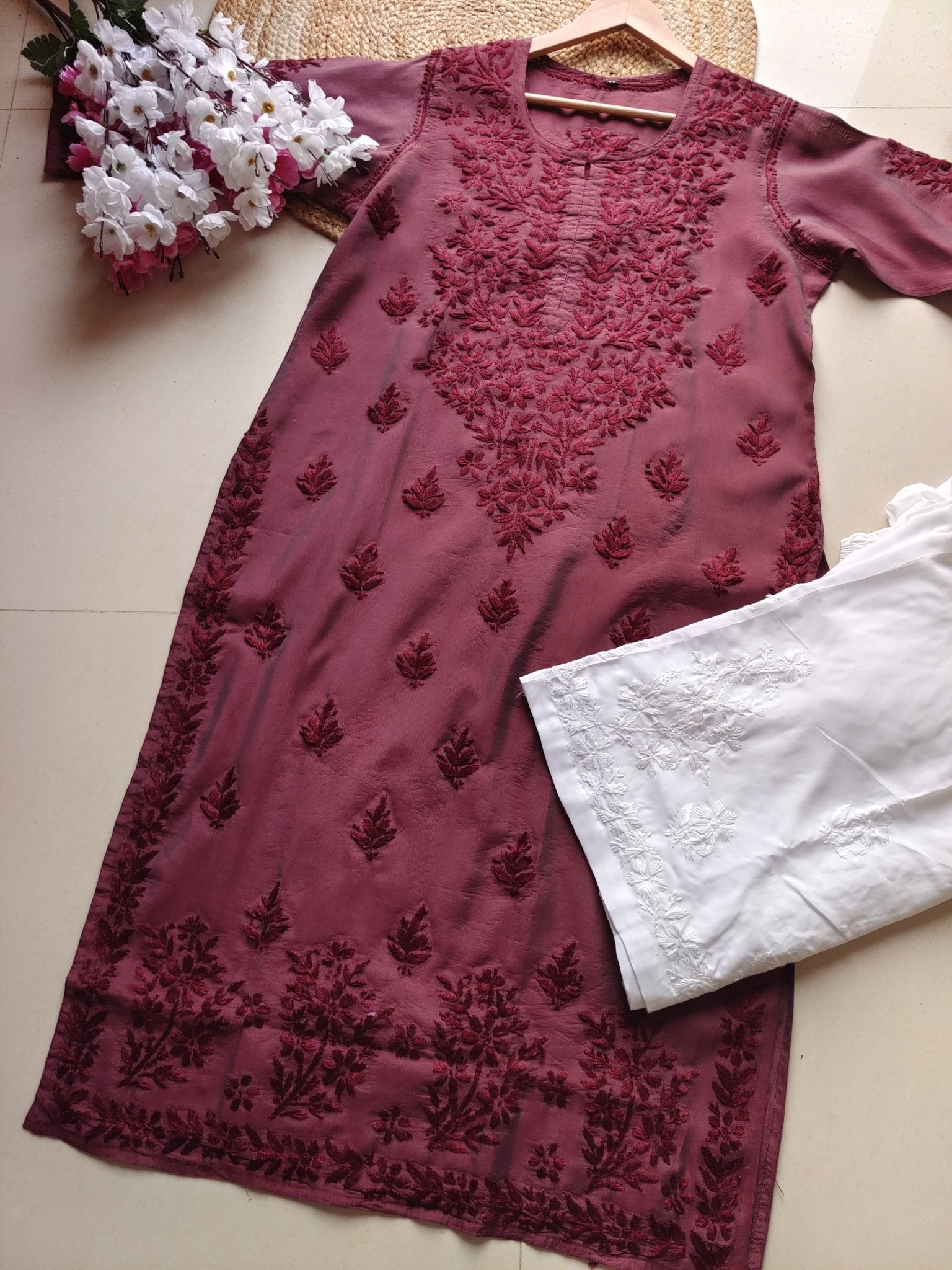 Inayat Pastel Shade soft  chikankari kurtis