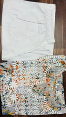 chikankariofficial 38 / orange Heavy Cotton With Digital Print Chikankari Embroidery Work Combo