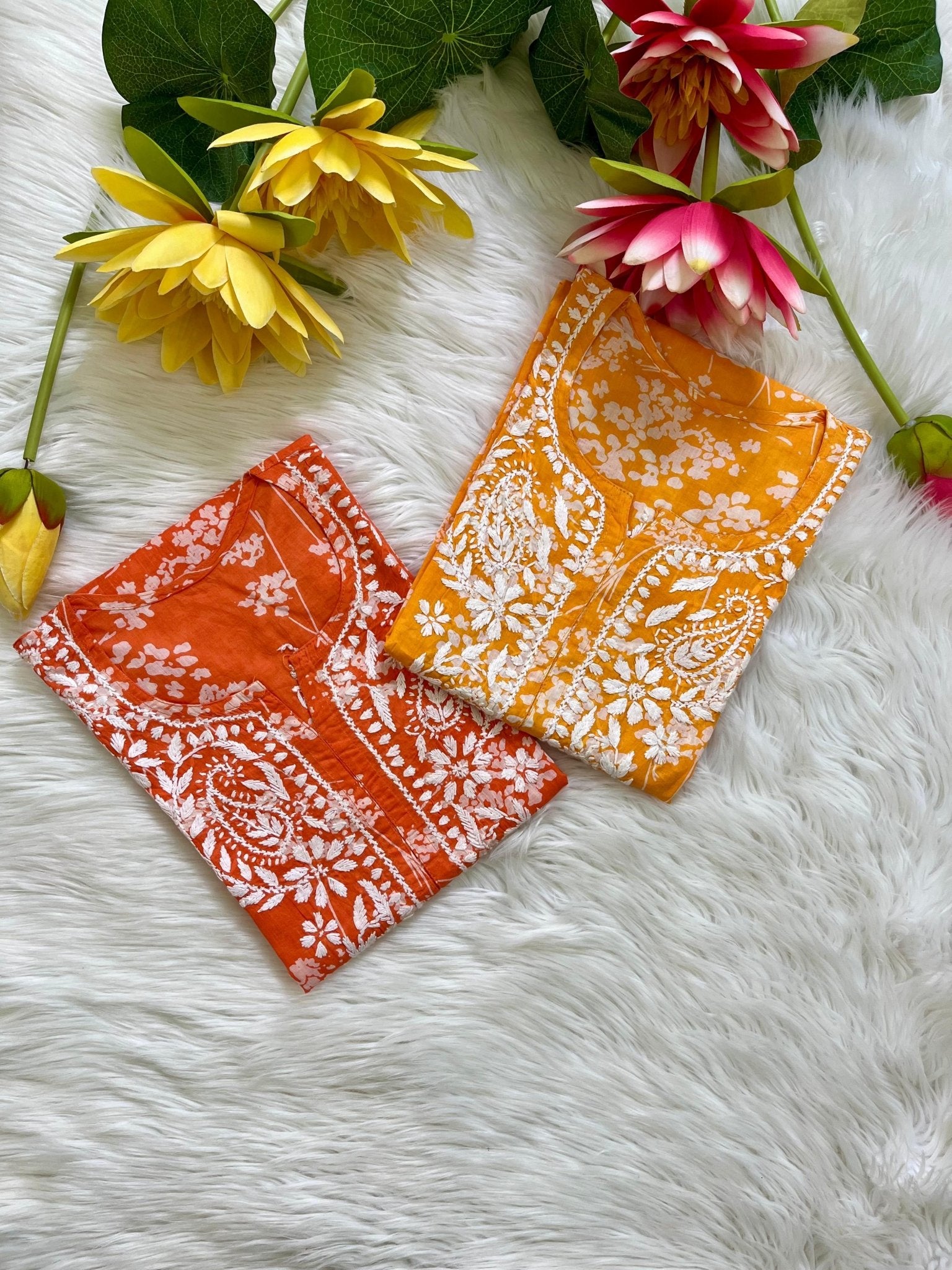 chikankariofficial Buy 1 Get 1 Free Lightweight Mul Chikan kurtis