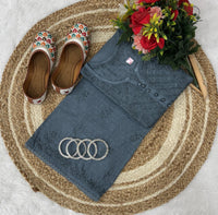 chikankariofficial Chikankari Dobby cotton Plazzo set