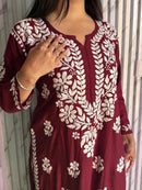chikankariofficial Chikankari rayon kurti