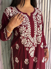 chikankariofficial Chikankari rayon kurti