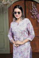 chikankariofficial Heavy Cotton With Digital Print Chikankari Embroidery Work Combo