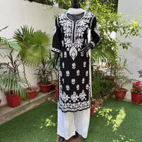 chikankariofficial Modal heavy daman Kurta + Makhmal dupatta + modal plazzo