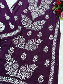 chikankariofficial Rayon Co ord with beautiful work