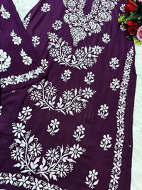 chikankariofficial Rayon Co ord with beautiful work