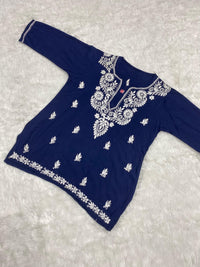 Comfortable Rayon Short Tops - chikankariofficial