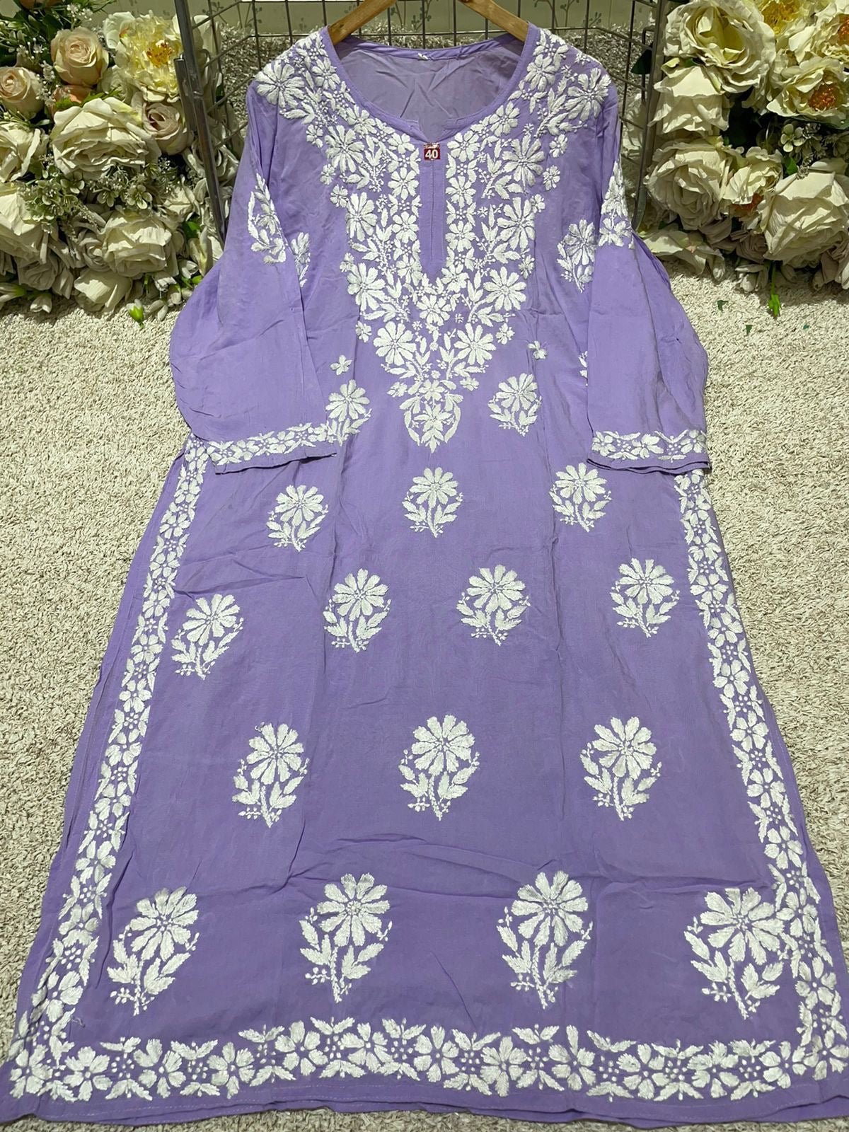 Crafted Buta Pure chikankari Modal hand work - chikankariofficial