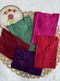 Crochet Mukaish Kurtas - chikankariofficial