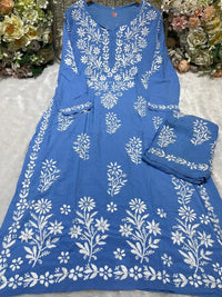 Daman Heavy Work Big Buta Modal set - chikankariofficial