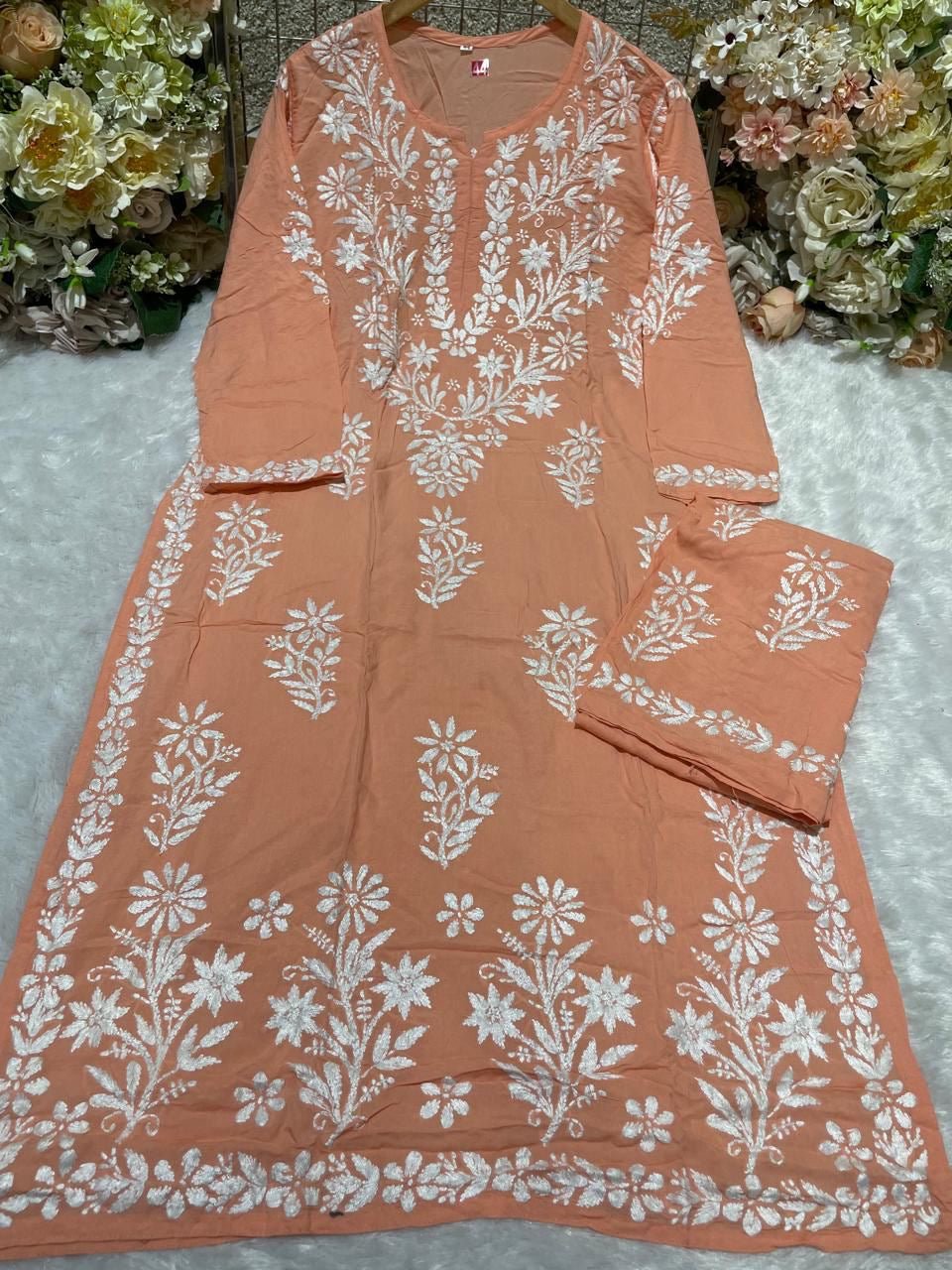 Daman Heavy Work Big Buta Modal set - chikankariofficial