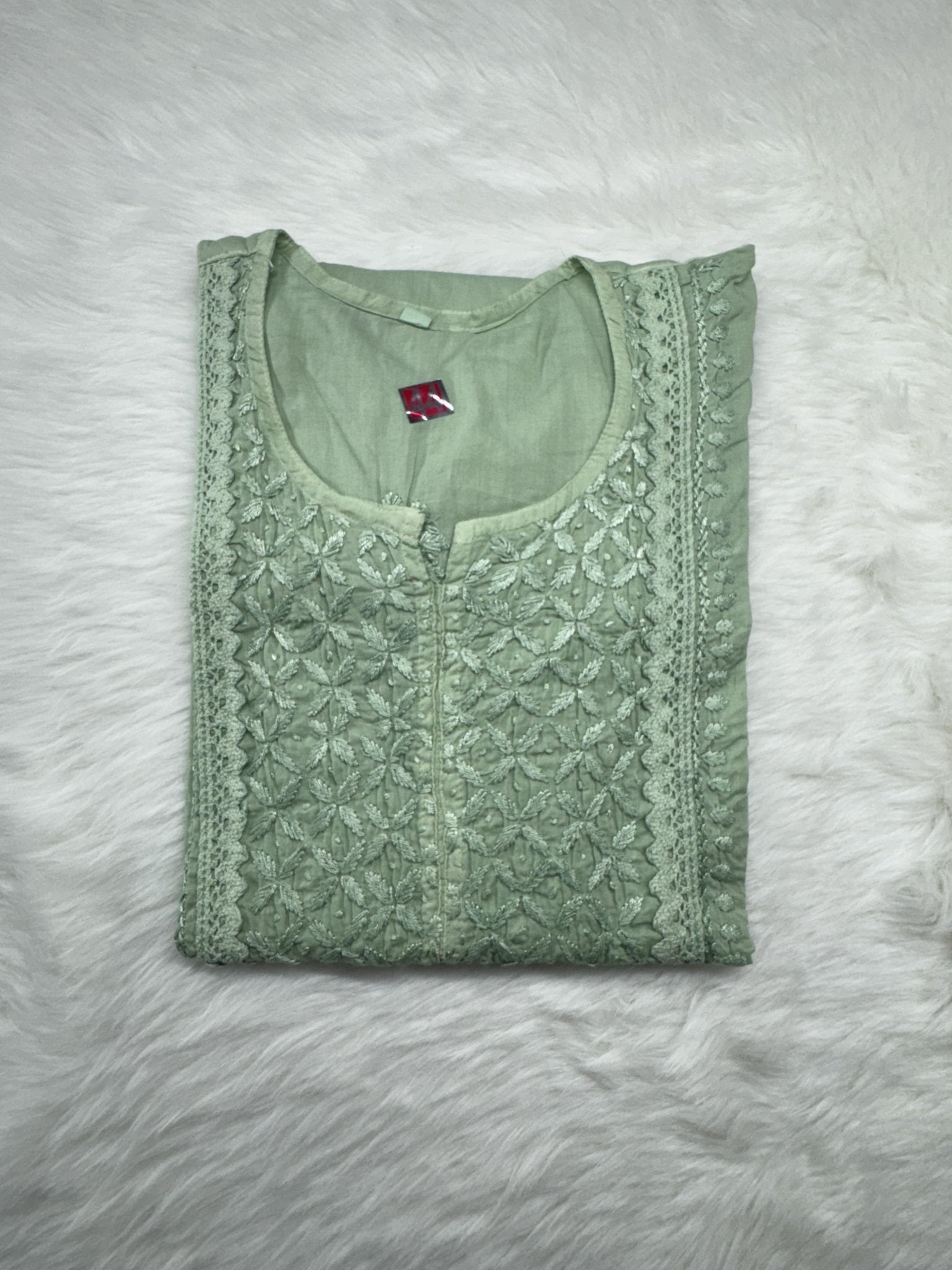 Designer Mul Short Top - chikankariofficial