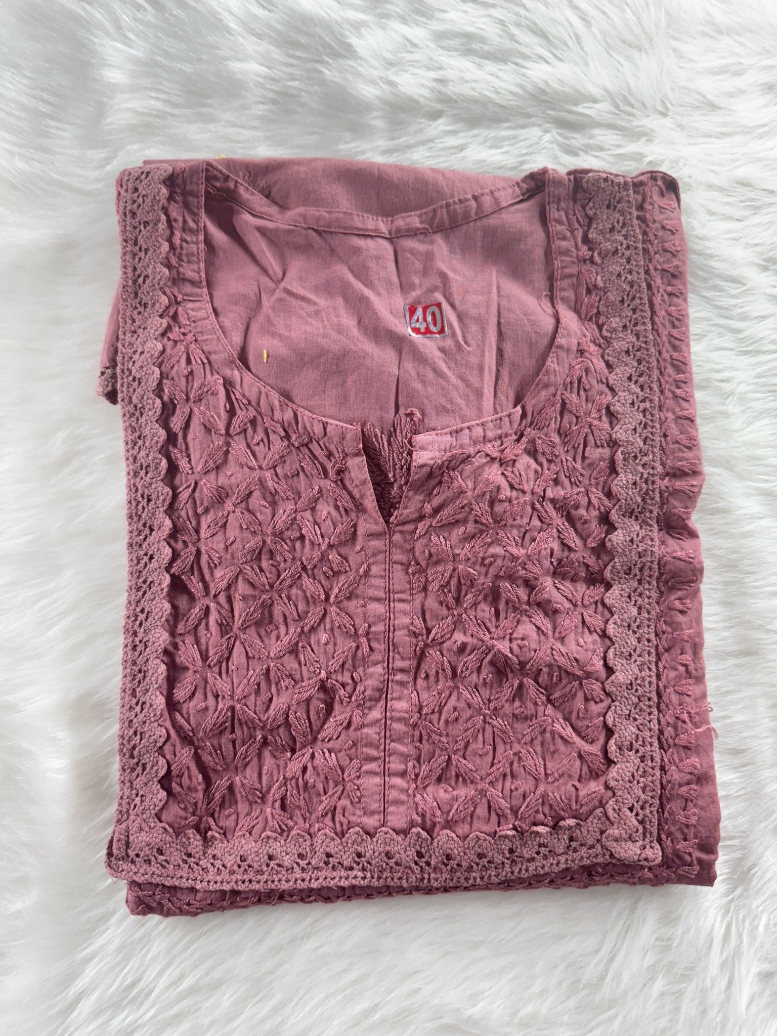 Designer Mul Short Top - chikankariofficial