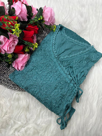 Dobby Cotton Angrakha Handworked Bhawna special - chikankariofficial